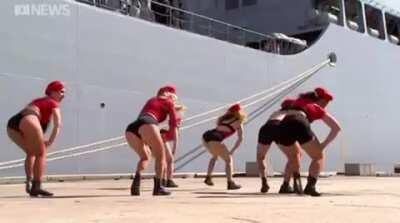 Hired dance group for the formal commissioning of an Australian Naval ship