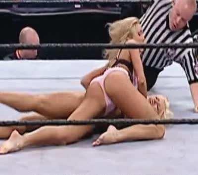 Stacy Keibler pinning Torrie Wilson