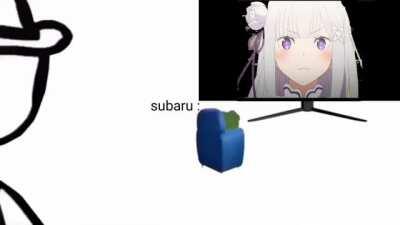 [Re:zero] dad caughts subaru-kun simping