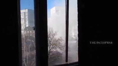 Cameraman gets shot at by tank, is generally casual about it