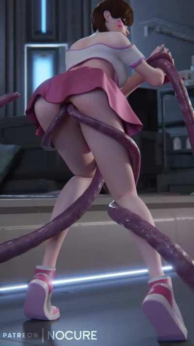 D.va gets fucked by tentacles (NoCure) [Overwatch]