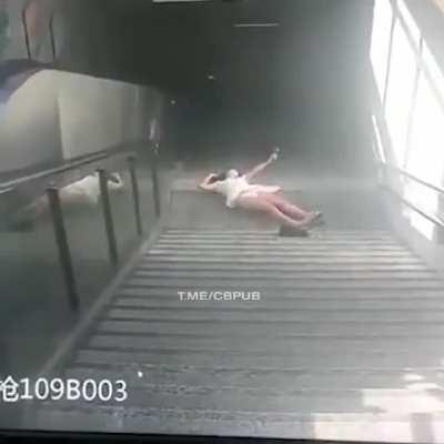 HMFT after I slip down a flight of stairs.