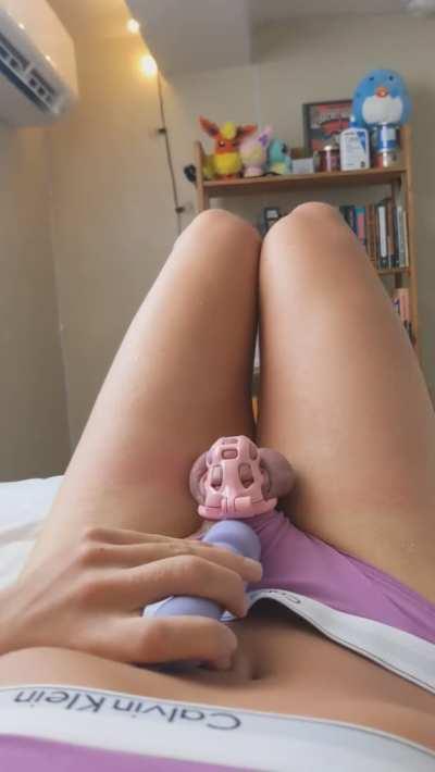 Got so horny I cummed through my chastity