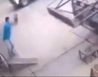 He's still alive because of his fast reaction