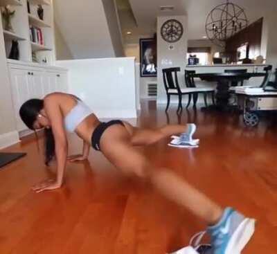 Rosanna Cordoba doing some house cleaning