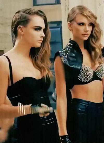 Cara Delevingne & Taylor Swift inviting you to their hotel room, ready to dominate you. How will you serve your new Mistresses?