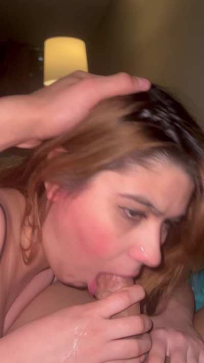 Struggling to deep throat