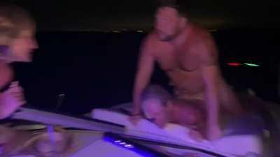 Watching my husband rough up this hotwifes pussy while I take cock from behind