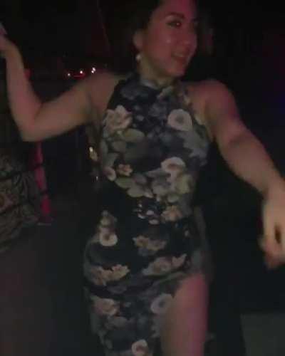 Stacked Korean Chick Having Fun in the Club