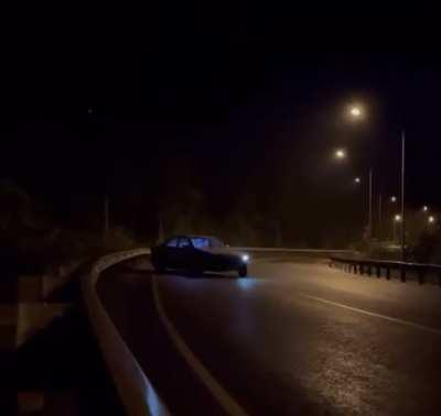 Street drifting at night