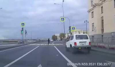 Crossing when it's red