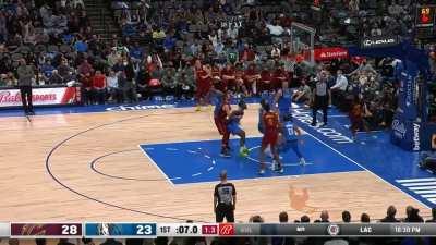 [Highlight] Garland smooth reverse layup to score on Porzingis!