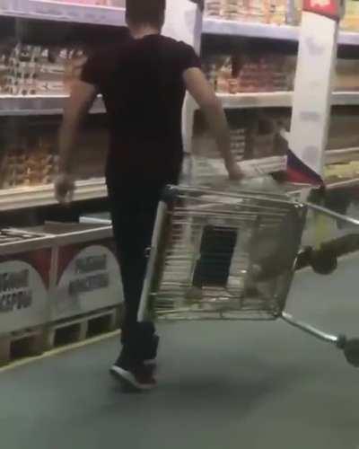 Just your average NPC grocery shopping in night city