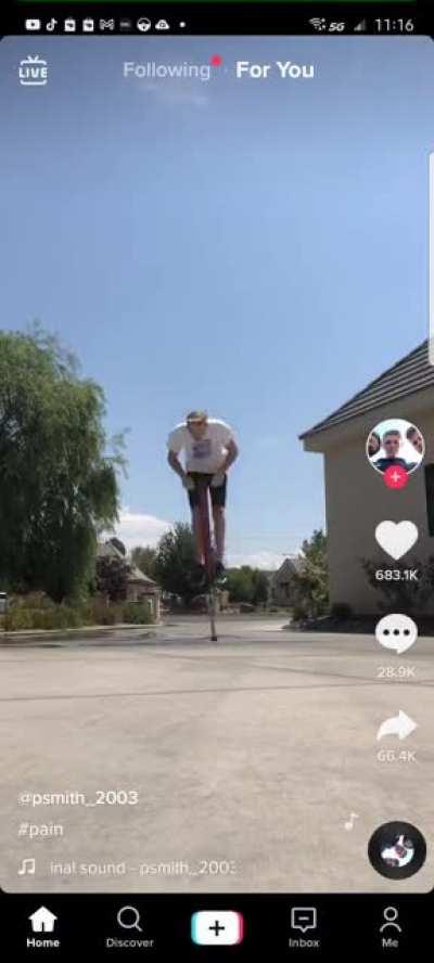 HMFT after I pogo on a damp surface.