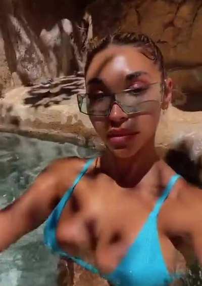 Blue bikini & shades