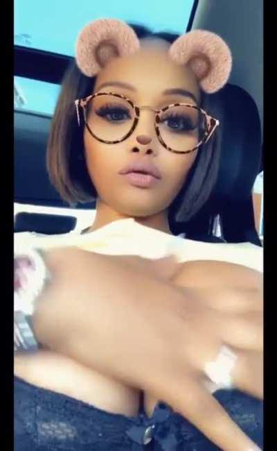 Flashing while riding shotgun.