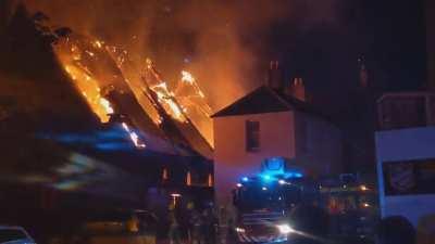 Part of St Simons church's roof collapsing