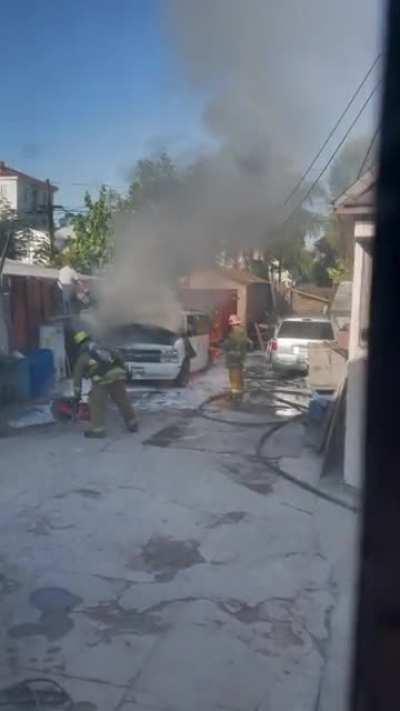 It blowup and got fire