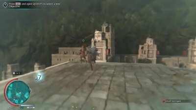 Physics be damned, can't jump off with that precious intel and get away from me