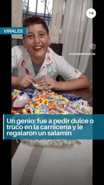 pibe pide caramelos por Halloween y pasa esto:
