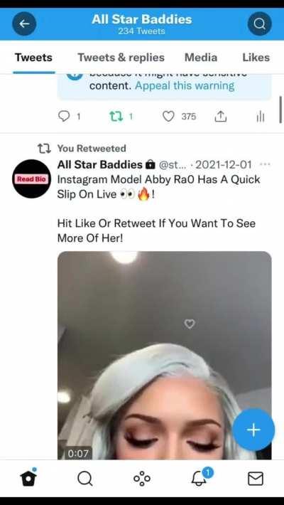 Instagram Baddie Abbi R@0 Loves Being Naked For You! Twitter:@star_baddies