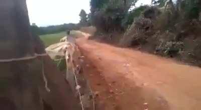 Trying to ride a bike with just one wheel (the front one)