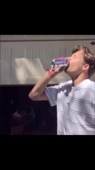 To drink sparkling water without burping