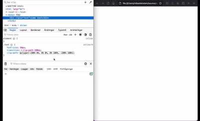 2min video on how to create a skewed text appear animation with HTML, CSS, and the Firefox path editor from scratch.