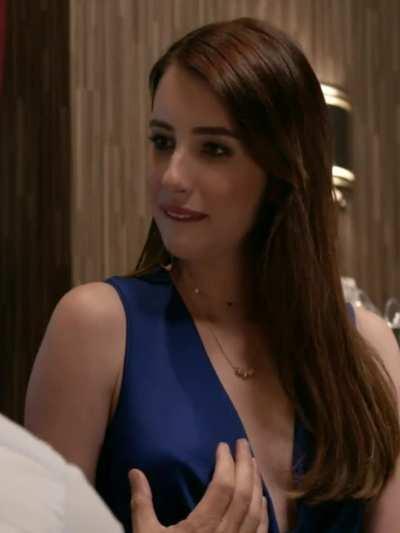 Emma Roberts' Erect Nipple Being Pinched