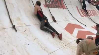 Father helps son overcome obstacles, with the help of strangers