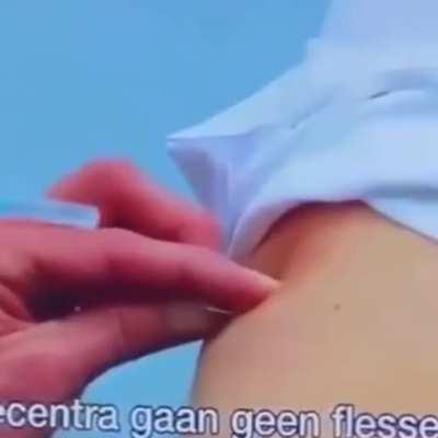 Belgian Health Minister fakes getting the shot. Fake shots for those in power, kiII shots for the rest of us.