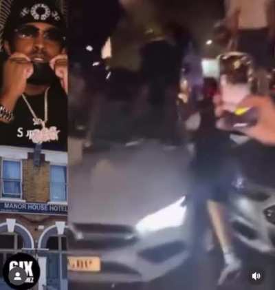 Top5 gets stabbed in the neck in London