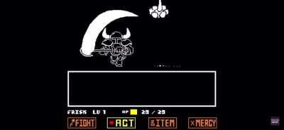 Shovel knight destroys flowey