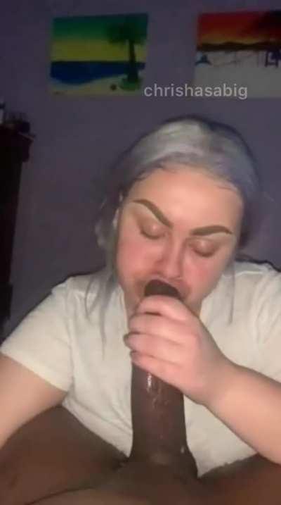 She gets excited for big dick