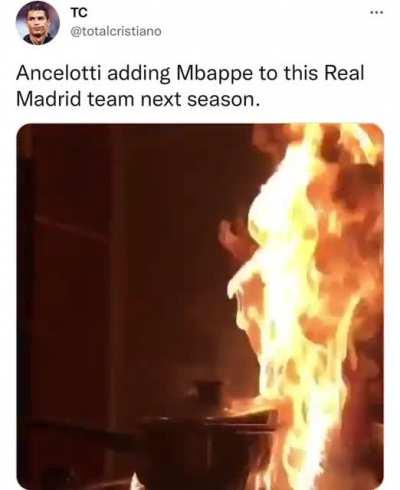 Ancelotti adding Mbappe to this Real Madrid team next season (source included)