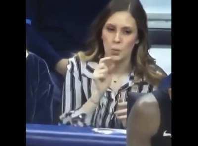 She saw something tasty i guess