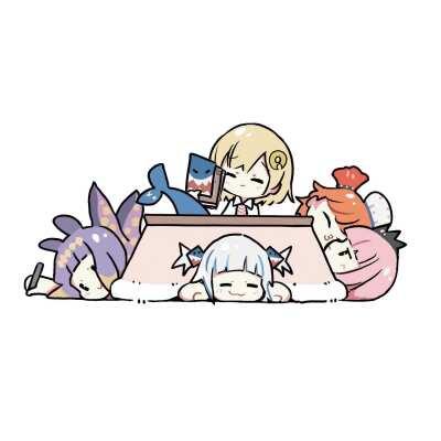 Animated HololiveEN Kotatsu (original art by @takeru11275)