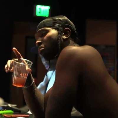 The Big Woo listening to AP in the studio. @Apex.Visions posted this. She said this is from a documentary she's making on Pop 👀.