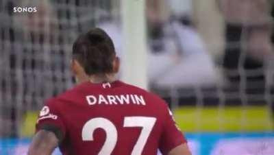Darwin's reaction when he hears the away end chant his name ❤️