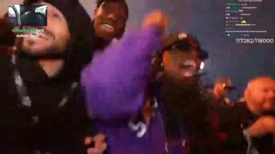 Kai Cenat is streaming from the front row at Ken Carson's set @ Rolling Loud but the bass is so loud you can't hear anything 😭