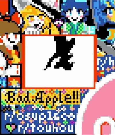 8 hours of Bad Apple (Higher Quality Timelapse)