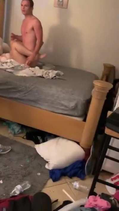 Fighting while inside a girl caw caw.