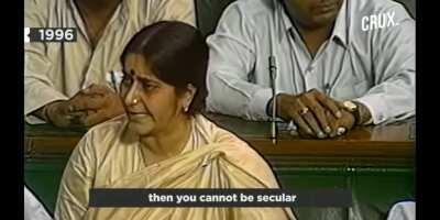 Sushma Swaraj at her best. Credits: CRUX