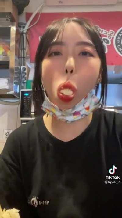 Eating a phallic banana 🍌