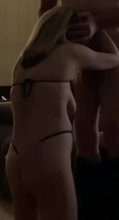 Watching the wife suck his cock and loving the view