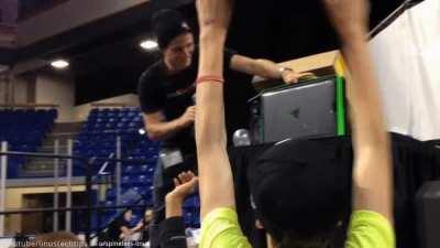 Here is a throwback to when Linus thought he saved himself from dropping a laptop, what happens next will shock you...