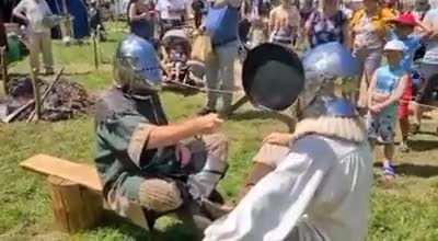 some medieval dude making a fight