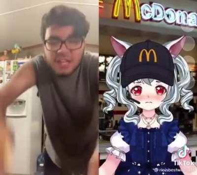 Dumbass bitch forgot the mccchiken