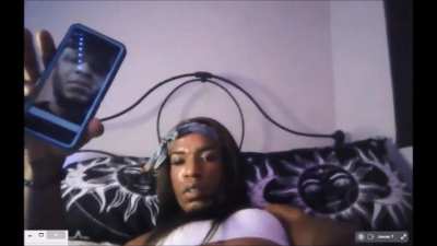 Very horny and dominant ebony tgirl.