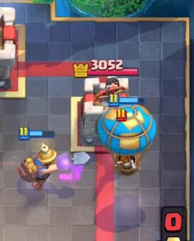 Fella in the balloon learned to throw the bomb properly